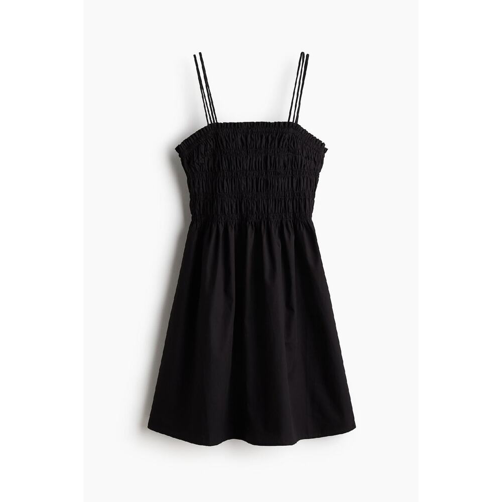 H&M Ladies Smocked-Bodice Cotton Dress XL